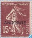 Opdruk op Franse zegel
