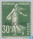Opdruk op Franse zegel