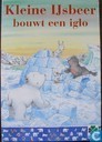 Kleine ijsbeer bouwt een iglo
