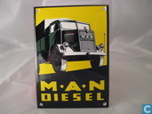 Emaille Bord : ,,M.A.N Diesel