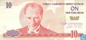 Turkije 10 Nieuwe Lirasi