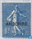 Opdruk op Franse zegel