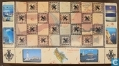 Backgammon in mooi houten griekse cassette