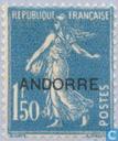 Opdruk op Franse zegel