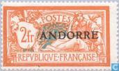 Opdruk op Franse zegel