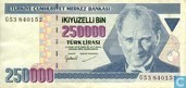 Turkije 250.000 Lirasi 