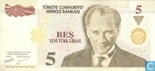 Turkije 5 Nieuwe Lirasi