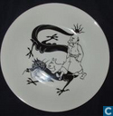 De Blauwe Lotus - zwart-wit : Plat bord (30 cm)