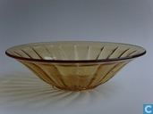 Glass / crystal - Kristalunie - Bambusa schaal amber