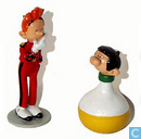 Gaston au culbuto avec Spirou
