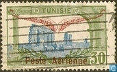 Romeinse aquaduct van Zaghouan, met opdruk