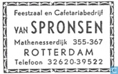 Feestzaal en Cafetariabedrijf Van Spronsen