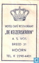 Sugar packet - Bags - Hotel Café Restaurant "De Keizerskroon"