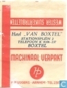 Sugar packet - Wrappers - Hotel "Van Boxtel"