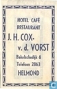 Hotel Café Restaurant J.H. Cox - v.d. Vorst