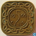 Suriname 5 cent 1966 (zonder munt- en muntmeestertekens)