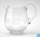 Wijd Waterkan Blank, onderzijde gematteerd, 1000 ml.
