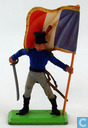 Officer with sword and flag