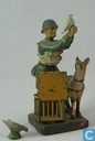 Dutch soldier with homing pigeons