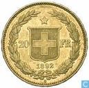Zwitserland 20 francs 1892