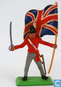 Officer with sword and flag