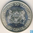 Botswana 50 cents 1966 "Independence"