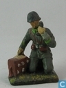Dutch soldier with field telephone