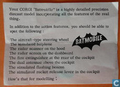 Corgi 267 Batmobile Accessoires :  Product information leaflet