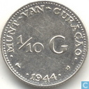 Curaçao 1/10 gulden 1944