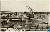 De spoorverbinding met Dordrecht hersteld. 15 juli 1946