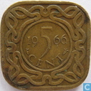 Suriname 5 cent 1966 (vis en mercuriusstaf, korte 66)