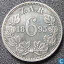Zuid-Afrika 6 pence 1895