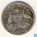 Australië 3 pence 1915 "London mint"