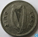 Ierland 3 pence 1949