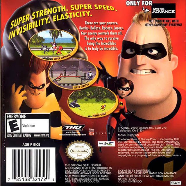 The Incredibles Game Cheats Pc