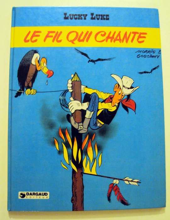 in a Lucky Luke album - Le Fil qui Chante - hc - 1st edition - (1977