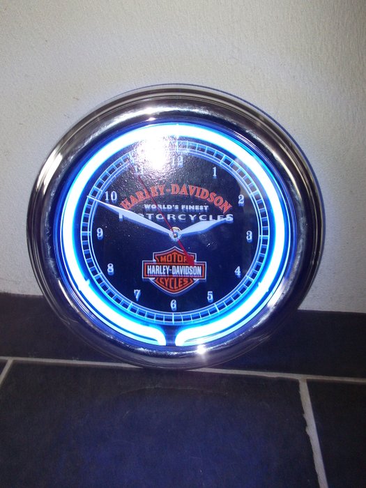 Harley Davidson neon clock - Catawiki