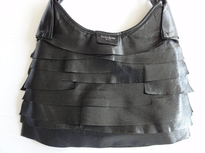 Yves Saint Laurent leather ruffle bag, model St Tropez - Catawiki  