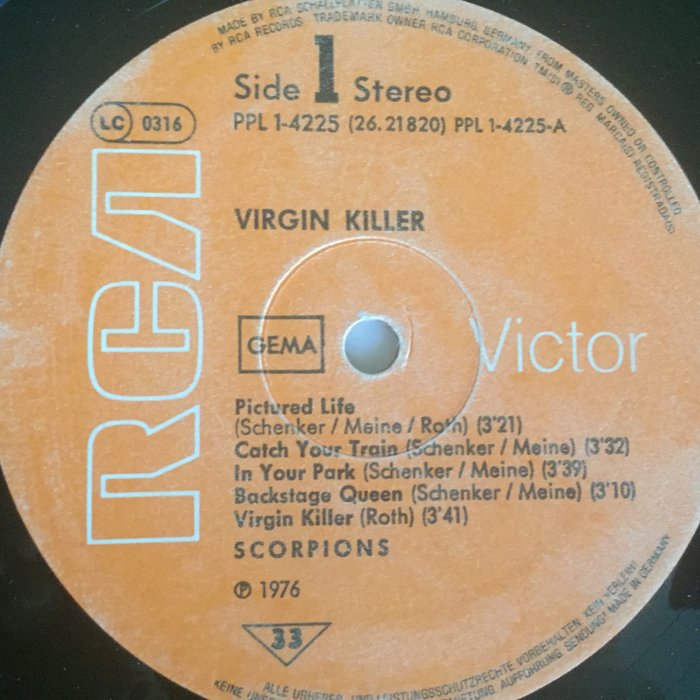 Scorpions Virgin Killer 1976 Rar