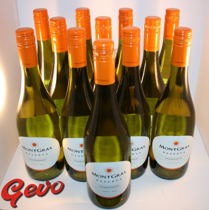 2015 MontGras Chardonnay Reserva - 12 Bott