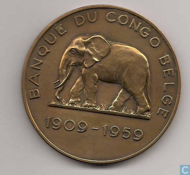 Banque Du Congo Belge 1909 1959 Commemorative Tokens Catawiki