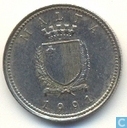 Malta 2 cents 1991