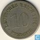German Empire 10 pfennig 1874 H