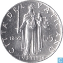 Vaticaan 5 lire 1952