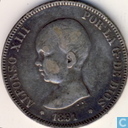 Spanje 5 pesetas 1891