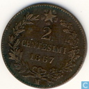 Italië 2 centesimi 1867 M