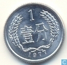 China 1 fen 1977