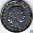 Switzerland 20 rappen 1883
