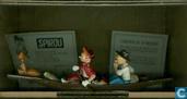 Spirou et Fantasio dans la pirogue