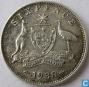 Australië 6 pence 1938